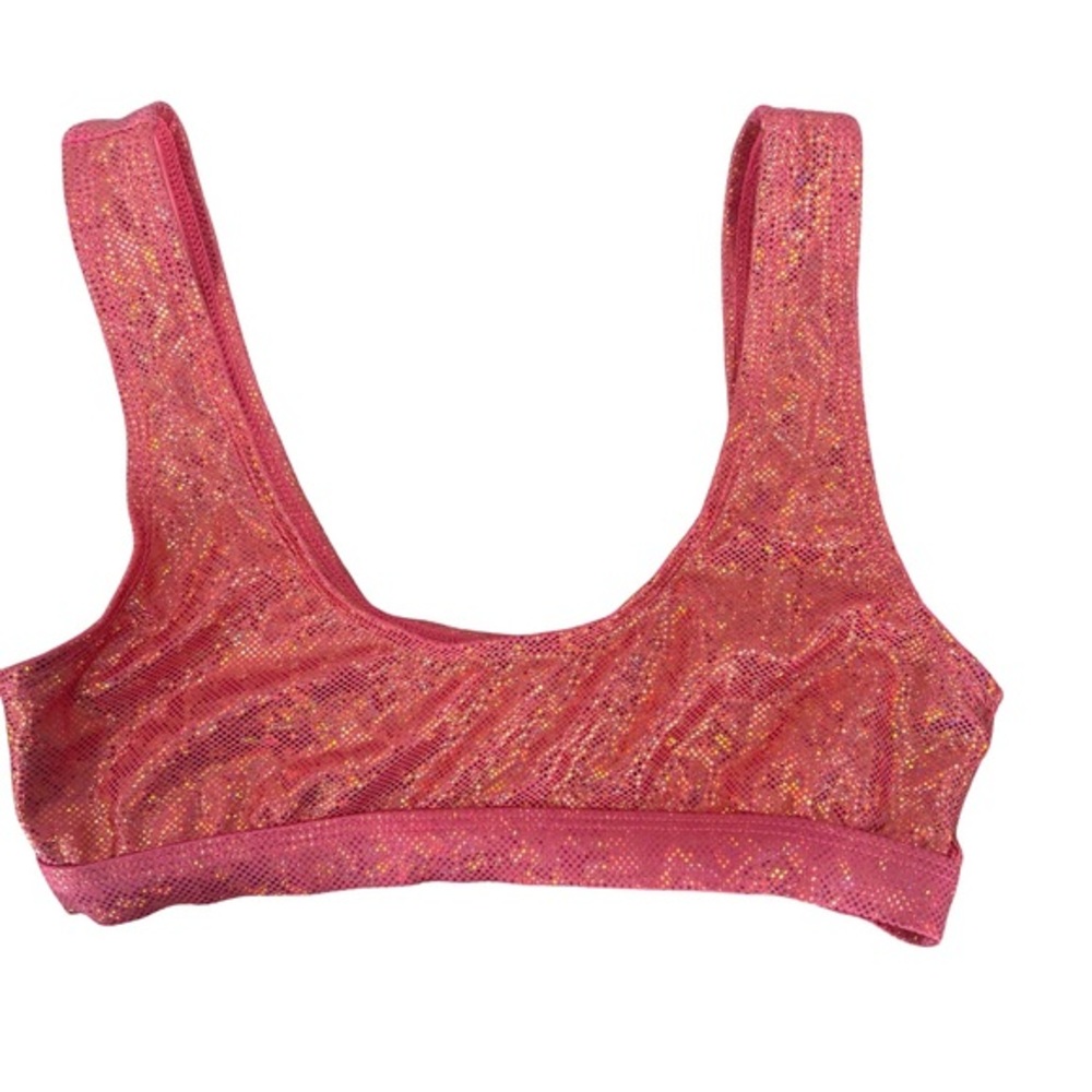 ✨NWT Dippin' Daisy's Glittery Pink Festival Bra Top Revibe small